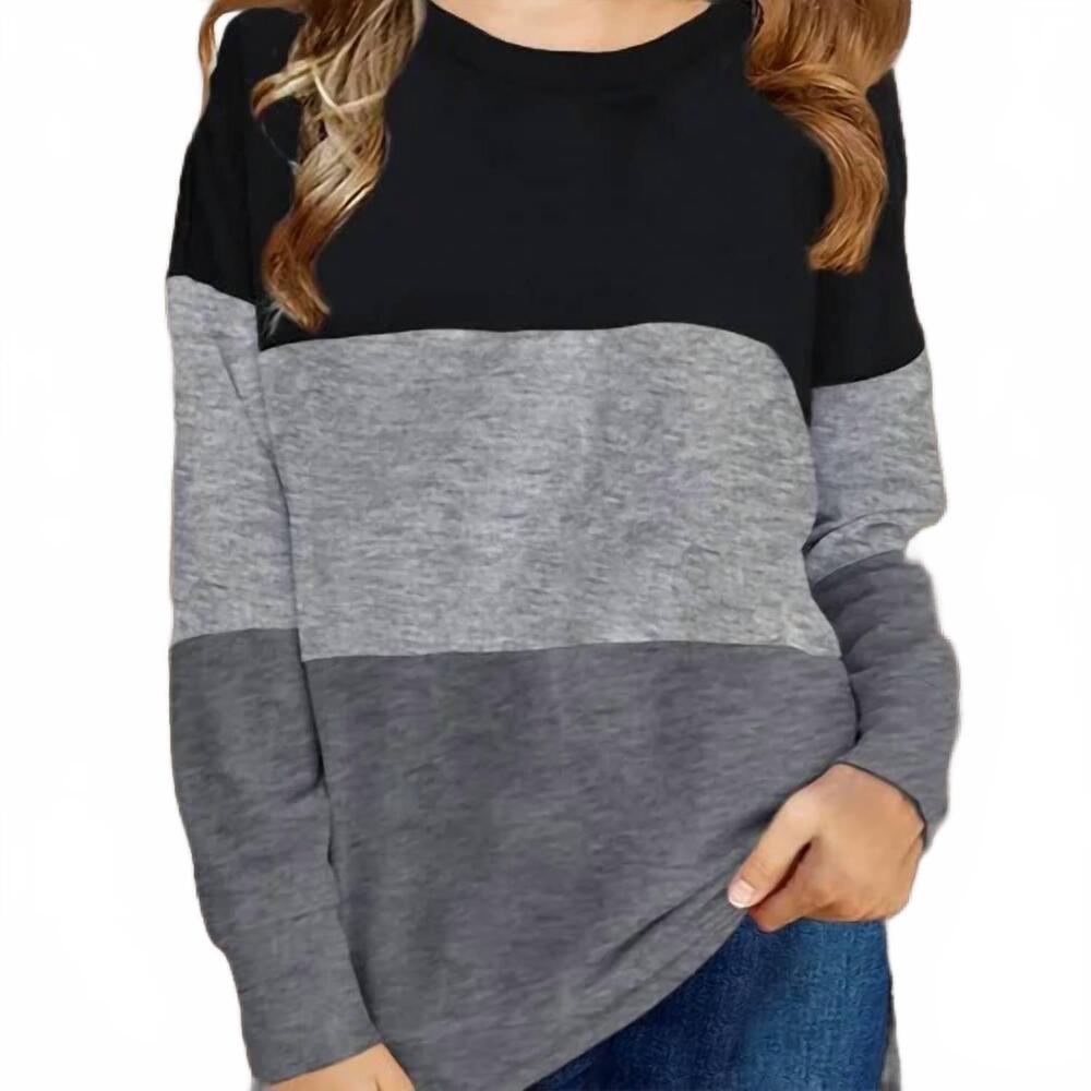 NEW ANOTHER LOVE cadence long sleeve top in black/grey